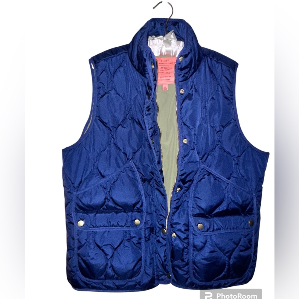 J. CREW 💙Signature Puffer Vest, PRIMALOFT, Navy Blue, BEAUTIFUL! NWOT, Size XXL